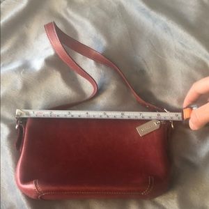 Genuine Red Leather Coach Purse